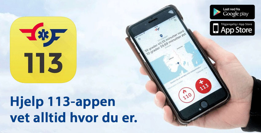 Norsk Luftambulanse Hjelp 113-appen 850px