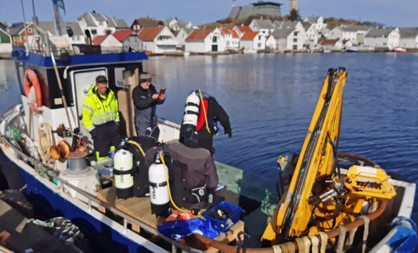 Ryddet havbunnen på Kvitsøy