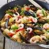 Paella med breiflabb og skalldyr