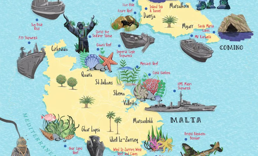 Malta og Gozo lanserer «Dive Trail»